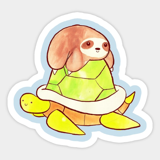 Little Sloth and Big Turtle Sticker by saradaboru